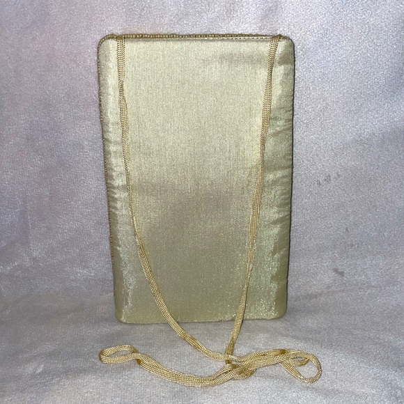 NWOT Beaded & Embroidered Bird Design Tan & Green Bird Sling Bag. - Picture 3 of 5